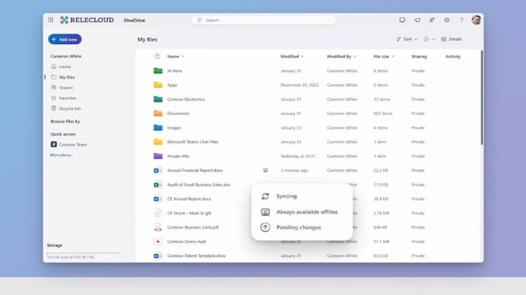 Microsoft OneDrive ahora tiene modo sin conexión en cuentas profesionales y educativas: las ventajas ofrecidas