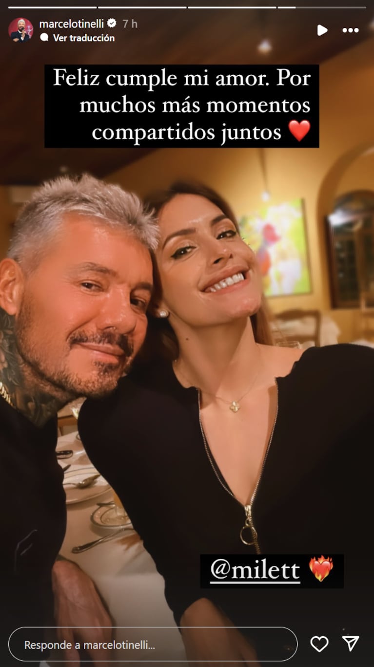 Milett Figueroa celebró su cumpleaños con Marcelo Tinelli en Punta del Este: las fotos de la romántica cena