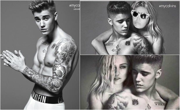 Miley y Justin, unidos por el photoshop en la campaña de Clavin Klein. (Foto: Web)