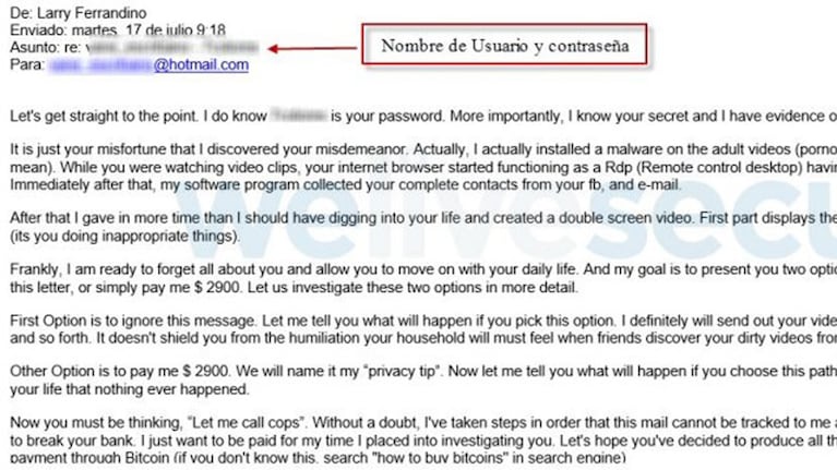 Mirá qué debes hacer si recibís un correo con tu contraseña en el asunto