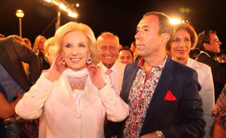 Mirtha junto a Alejando Veroutis, director de prensa del evento. (Foto: gentileza David Jozami para Alejandro Veroutis)