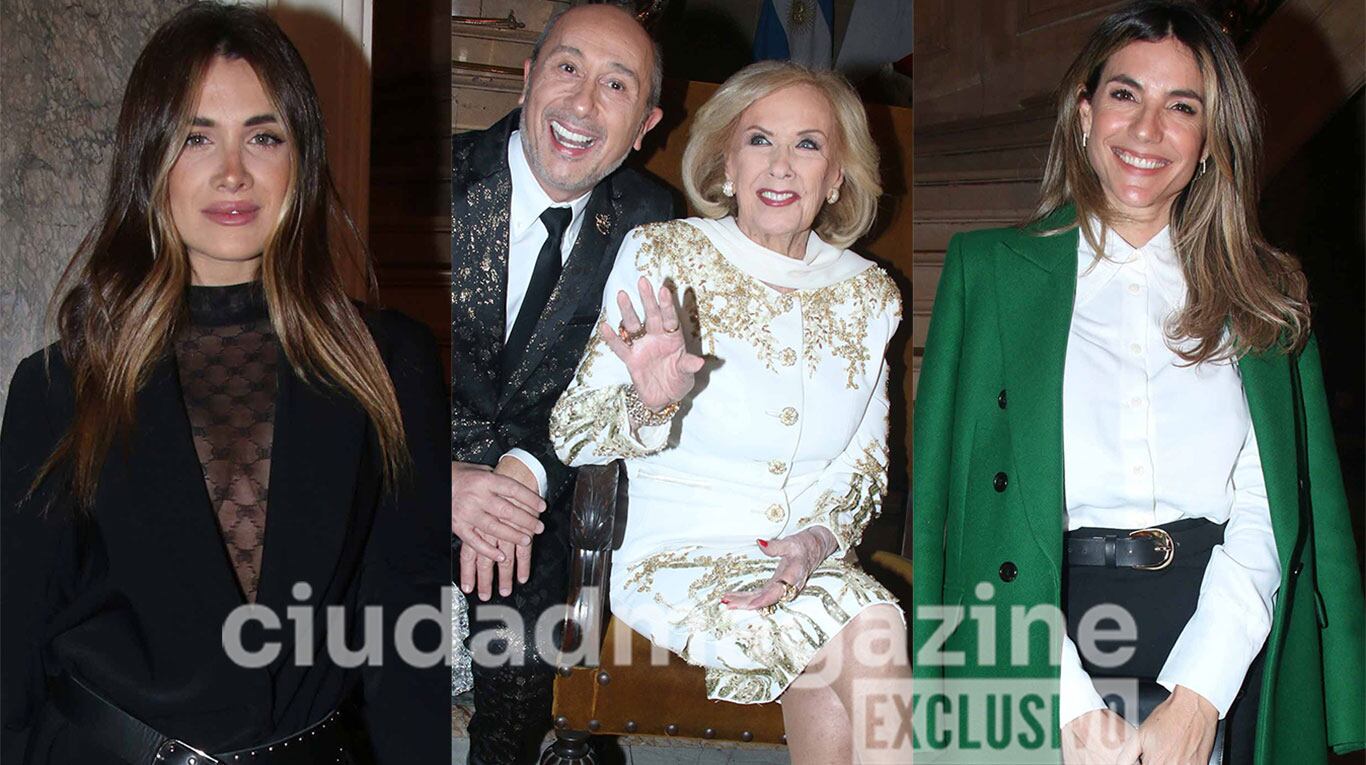 Mirtha Legrand, Camila Homs y María Belén Ludueña en el desfile de Claudio Cosano (Fotos: Movilpress).