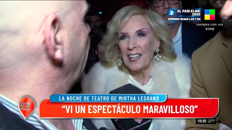 Mirtha Legrand en diálogo con Intrusos.