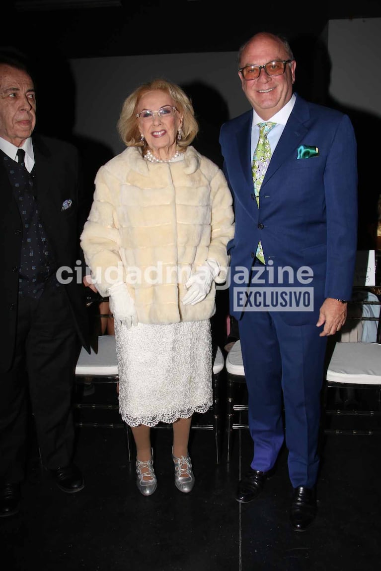 Mirtha Legrand, Héctor Vidal Rivas y Martín Cabrales (Movilpress)