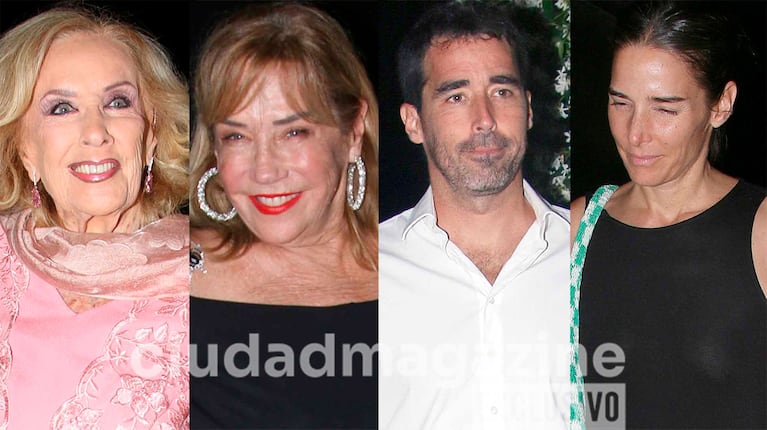 Mirtha Legrand, Nacho y Juana Viale fueron al cumpleaños de Marcela Tinayre (Fotos: Movilpress).