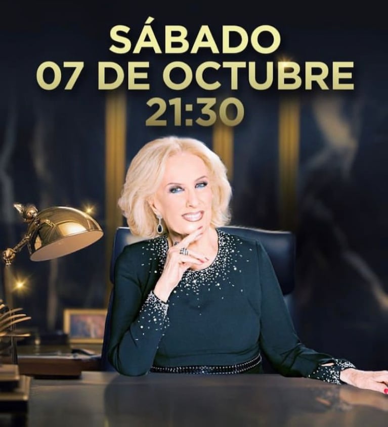 Mirtha Legrand vuelve a la TV con Javier Milei y Fátima Flórez de invitados 