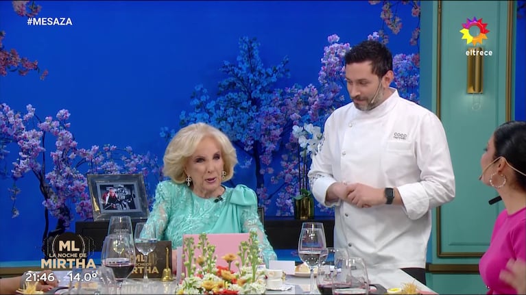 Mirtha Legrand y Coco Carreño en La Noche de Mirtha.