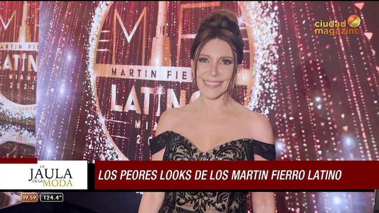 Mónica Ayos en el Martín Fierro Latino 2024.