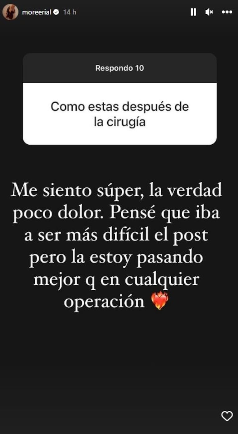 More Rial se recupera de sus últimas cirugías estéticas con una confesión a sus seguidores: "Amo operarme"