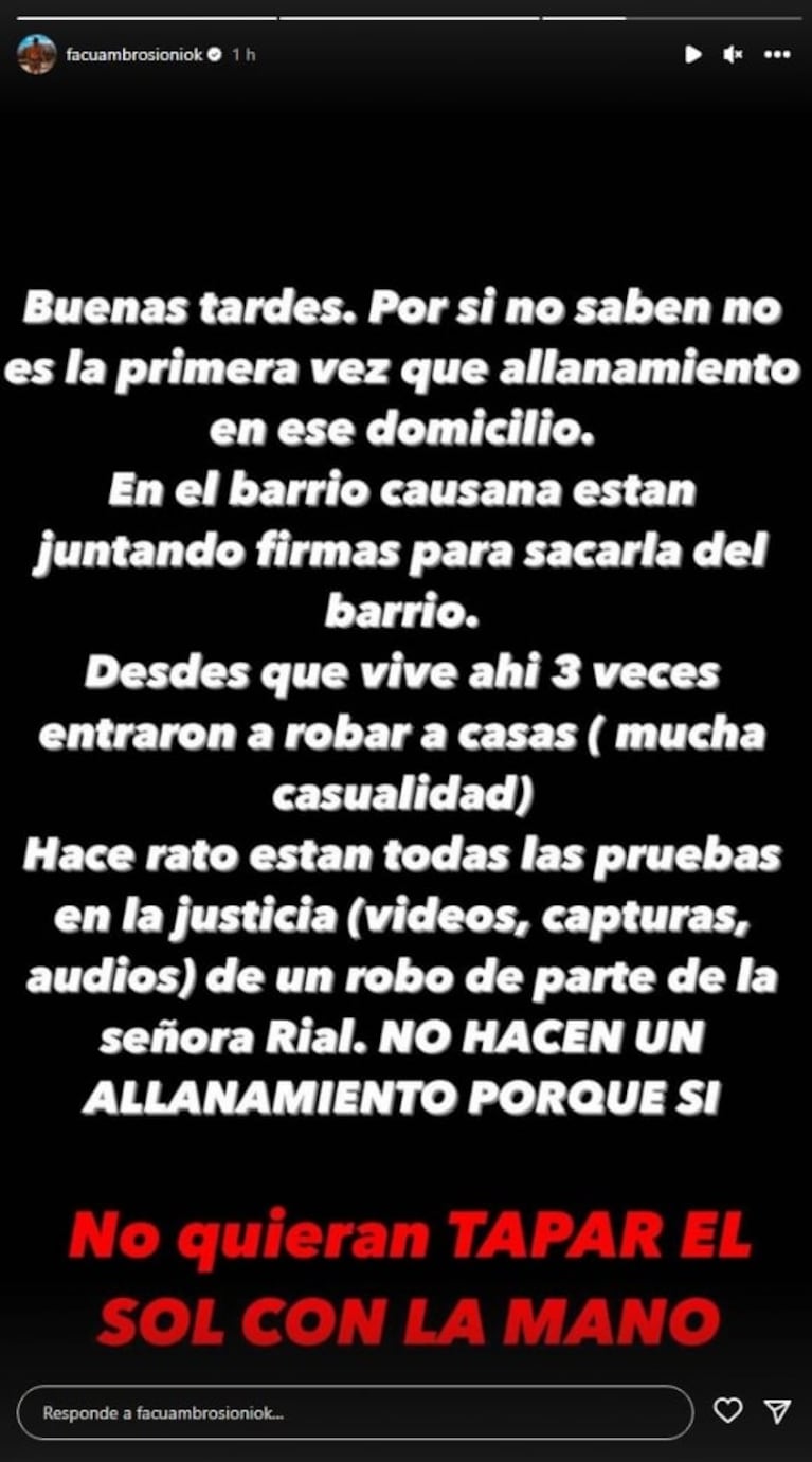 Morena Rial acusó a su ex Facundo Ambrosioni de golpeador: "Hace un mes le fracturó un dedo"