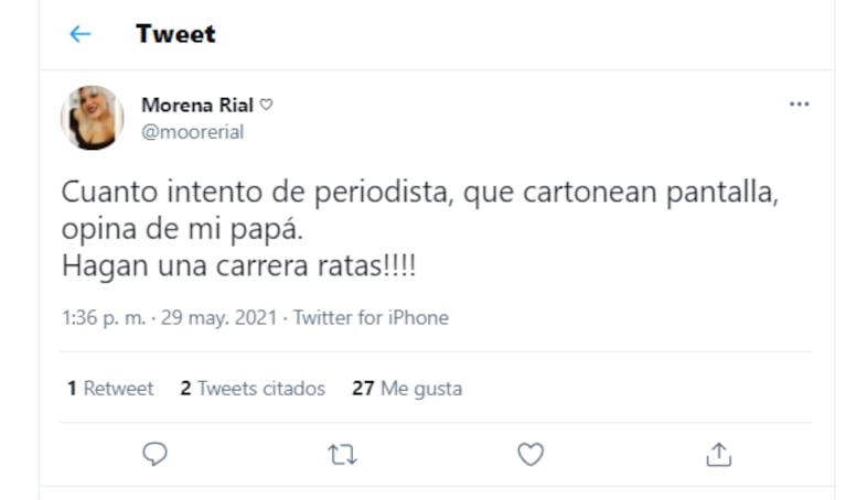 Morena Rial arremetió picantísima tras las críticas que recibió Jorge, luego del abrupto final de TV Nostra: "Hagan una carrera, ratas"