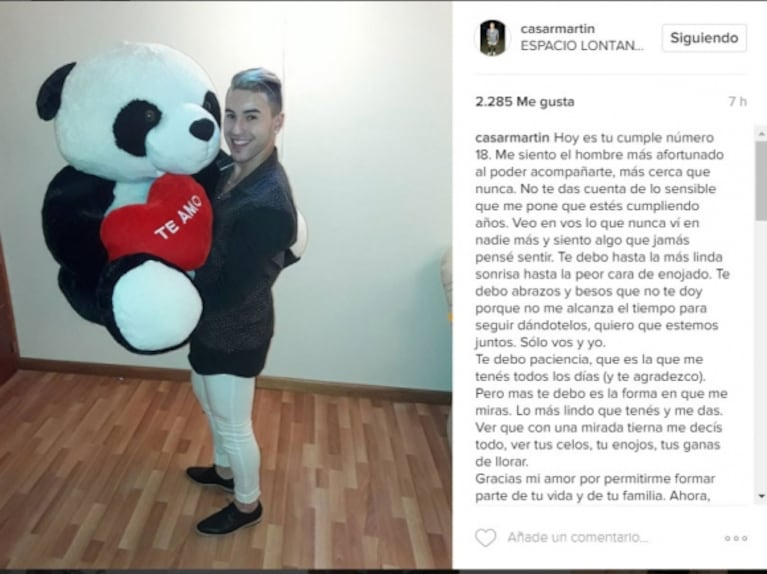 Morena Rial cumplió 18 y su novio le hizo un regalo súper especial: "Me siento el hombre más afortunado al poder acompañarte"