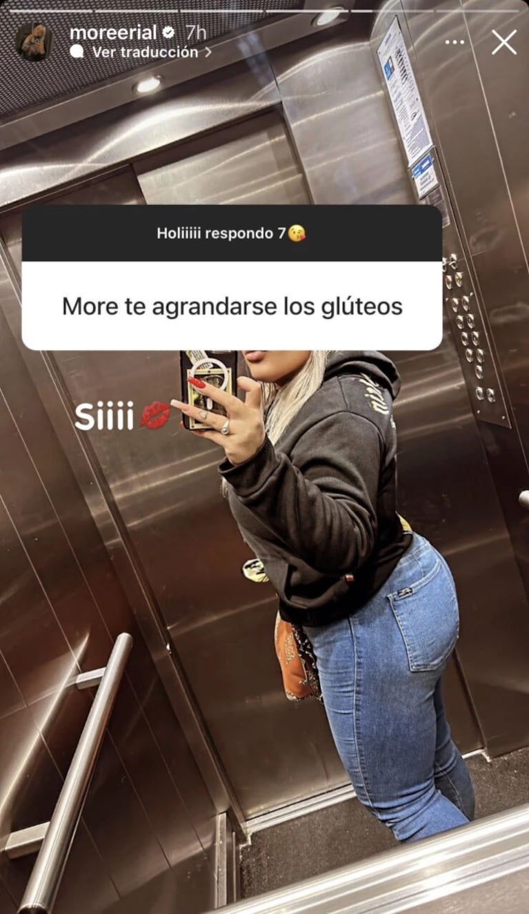 Morena Rial en sus redes sociales.