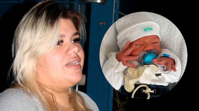 Morena Rial recibió el alta tras dar a luz a Amadeo y le cortó el pelito a su bebé: las fotos