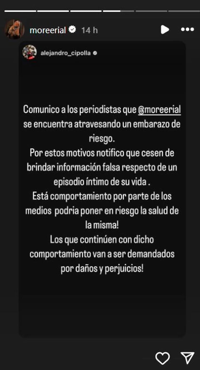 Morena Rial se hizo una ecografía y le dedicó un conmovedor mensaje a su bebé, tras la pelea con su novio