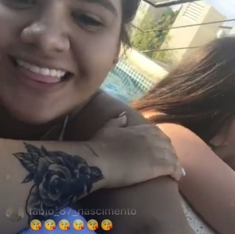 Morena Rial se tapó el tatuaje con el nombre de su exnovio