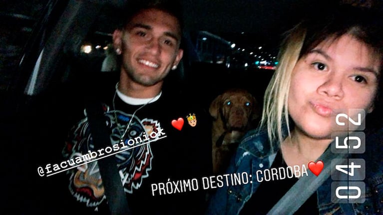 Morena Rial viajó con su novio a Córdoba para disfrutar de su embarazo en familia: Los amo