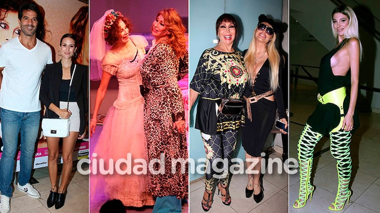 Moria Casán y Nacha Guevara debutaron en el teatro rodeadas de amigos famosos (Fotos: Movilpress)