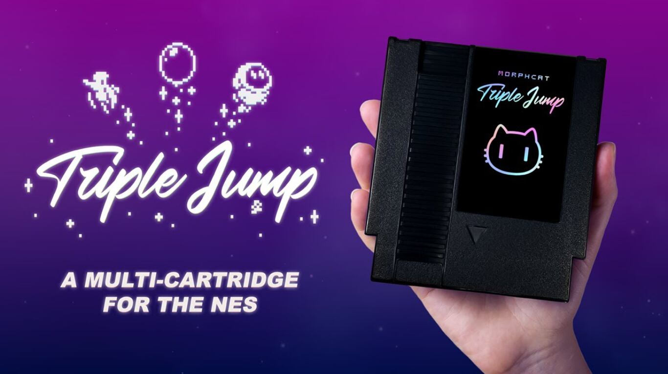 Morphcat Games lanza un cartucho con tres nuevos videojuegos para la consola NES