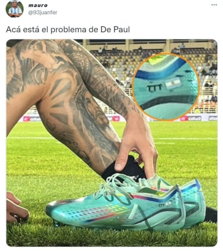Mundial Qatar 2022, los memes de Rodrigo de Paul en la derrota de Argentina: "¿Qué le hiciste, Tini?"
