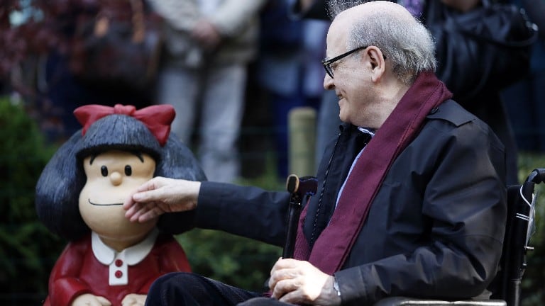 Murió “Quino”, creador de Mafalda. Foto: DPA.