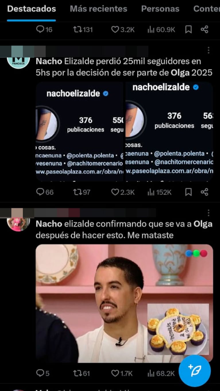 Nacho Elizalde confirmó que dejó Luzu TV por Olga y lo cancelaron en las redes: cuántos seguidores perdió