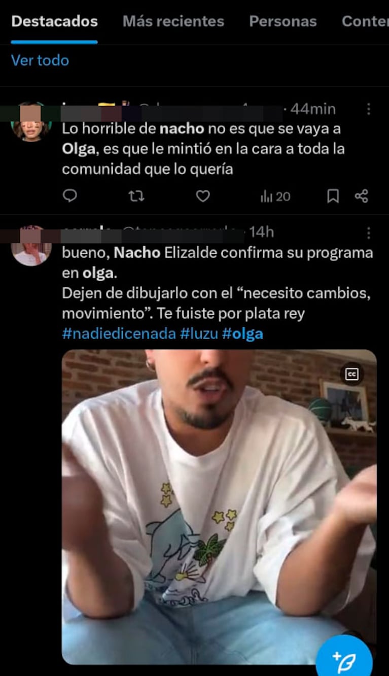 Nacho Elizalde confirmó que dejó Luzu TV por Olga y lo cancelaron en las redes: cuántos seguidores perdió