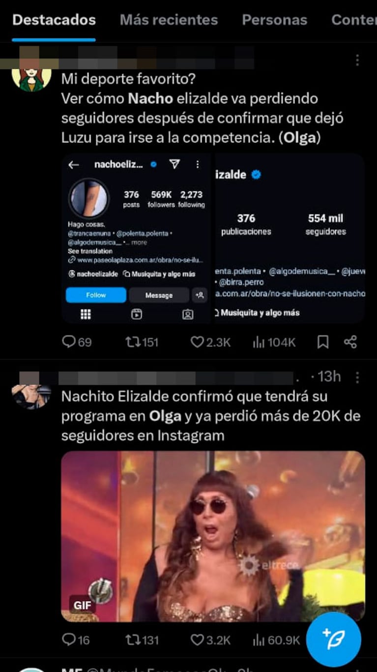 Nacho Elizalde confirmó que dejó Luzu TV por Olga y lo cancelaron en las redes: cuántos seguidores perdió