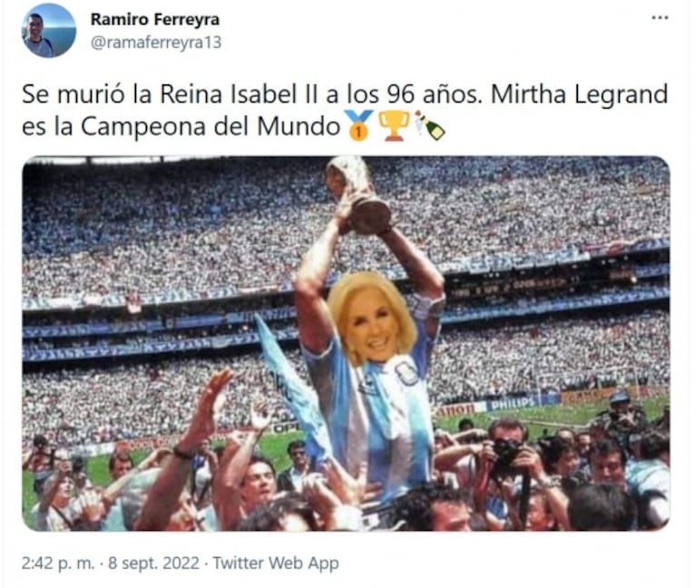 Nacho Viale habló de la reacción de Mirtha Legrand por los memes de la reina Isabel II