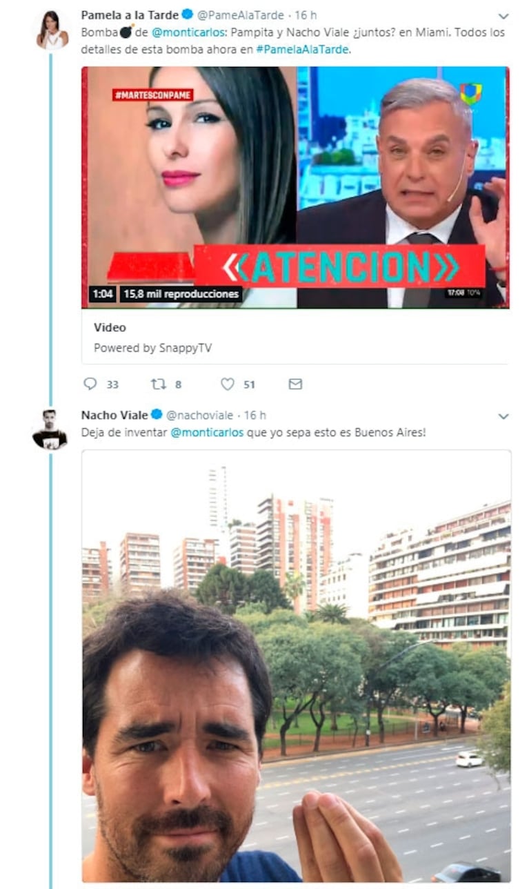 Nacho Viale, tras la versión de que estaría con Pampita en Miami: "Estoy en Buenos Aires; dejá de inventar"