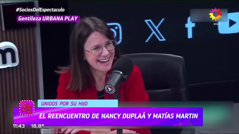 Nancy Dupláa se reencontró con Matías Martin en Urbana Play.