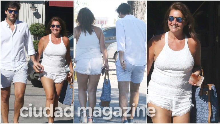 Nancy Pazos le puso el cuerpo al calor y disfrutó junto a su novio en Costanera Norte (Fotos: Movilpress)