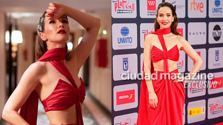 Natalia Oreiro impactó con su look en la entrega de los Pemios Platino en Madrid. Fotos: Grosby Group.