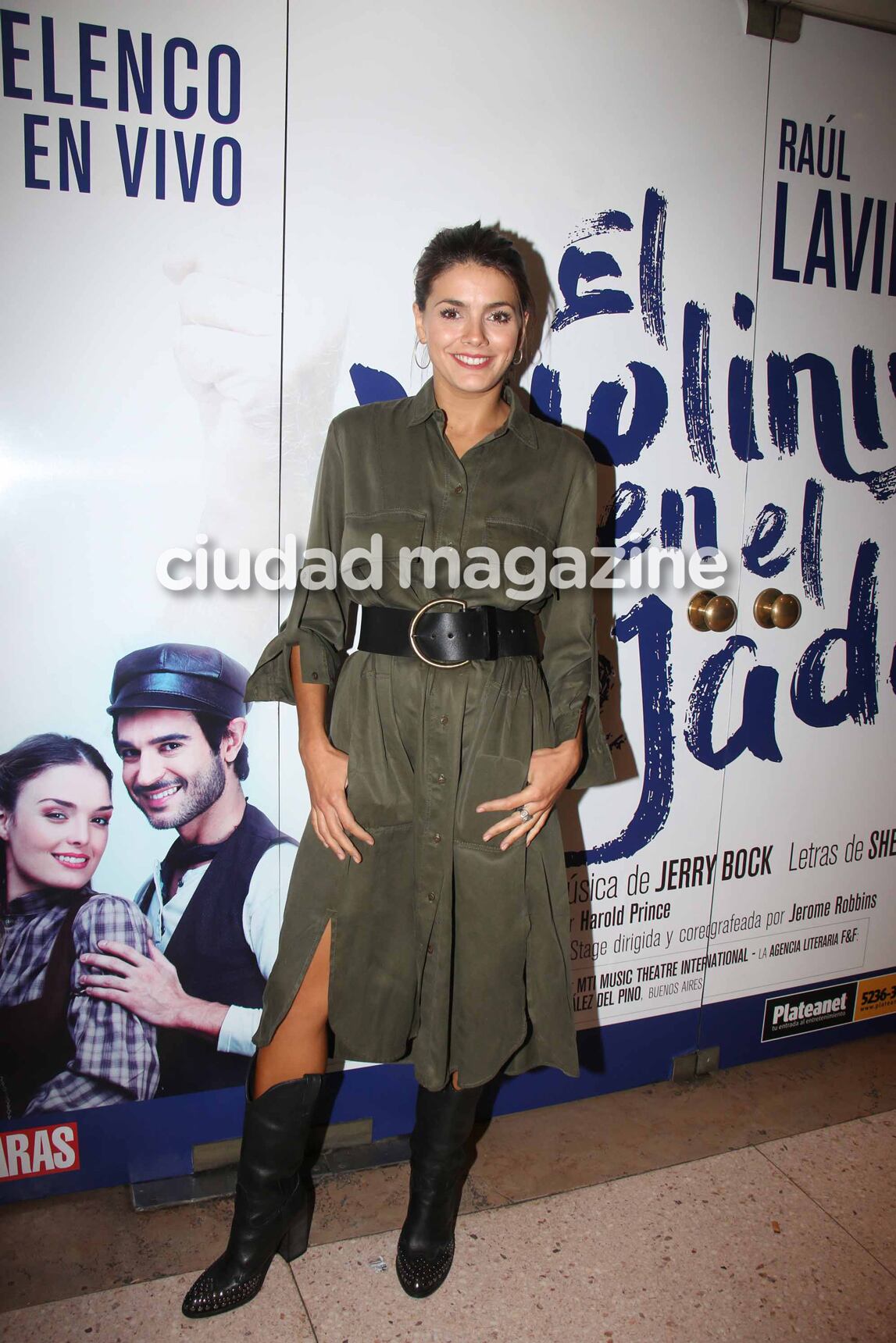 Natalie Pérez, en el estreno de El violinista en el tejado. Foto: Movilpress.