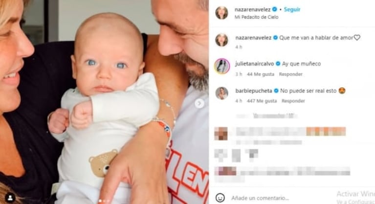 Nazarena Vélez compartió las fotos más tiernas con su nieto Salvador: "Qué me van a hablar de amor"