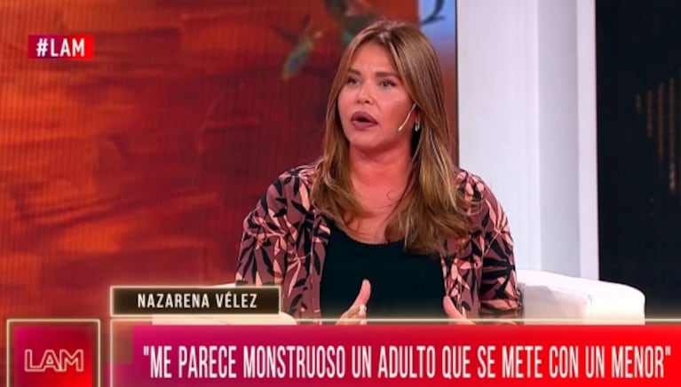 Nazarena Vélez: "Ni siquiera pongo en duda que Jey Mammon le haya suministrado marihuana a Lucas"