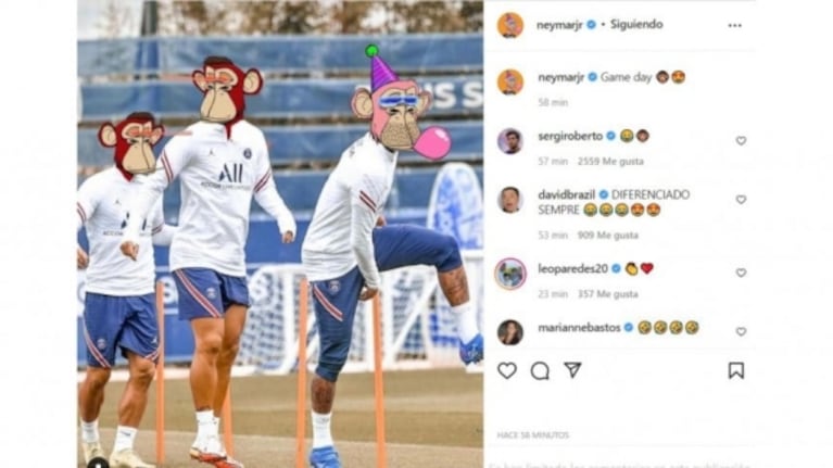 Neymar invirtió más de un millón de dólares en dos piezas NFT