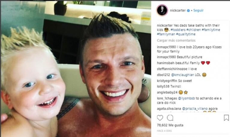 Nick Carter fue el último integrante de los Backstreet Boys en ser padre