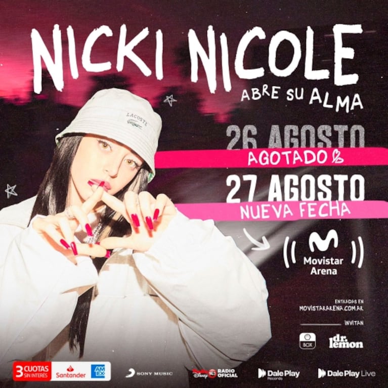 Nicki Nicole agotó su primer Movistar Arena en 30 minutos y anunció una nueva fecha en Buenos Aires