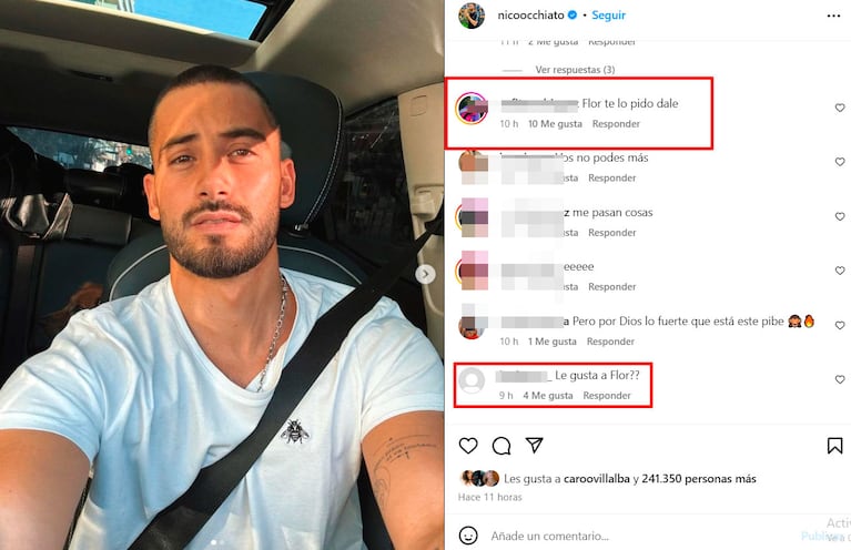 Nico Occhiato cambió radicalmente de look y los fans le hicieron divertidos comentarios sobre Flor Jazmín Peña