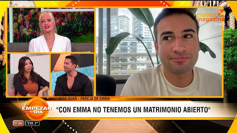 Nico Suar, pareja de Emma Vich de Gran Hermano 2023, habló con Empezar el Día.