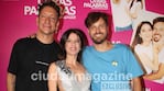 Nico Vázquez, Gime Accardi y Andrés Gil en el teatro (Foto: Movilpress).