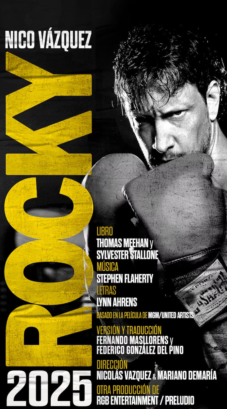 Nico Vázquez hará Rocky en teatro y Ciudad Magazine se suma al furor con todas las películas de la saga