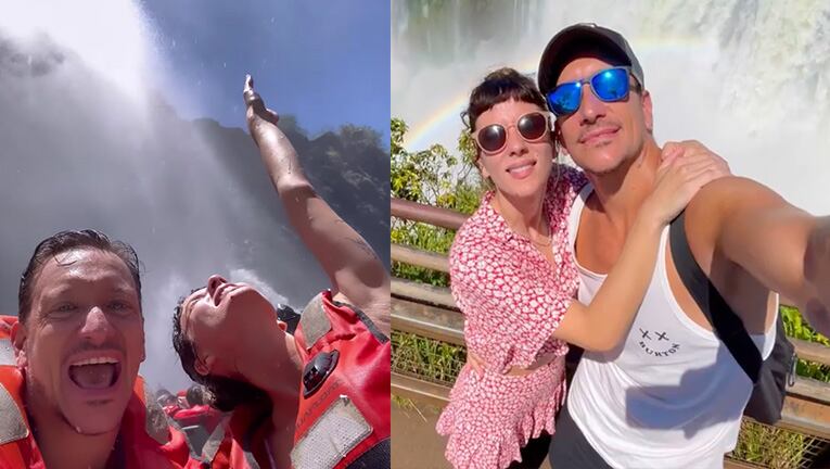 Nico Vázquez y Gimena Accardi compartieron la intimidad de sus vacaciones en las Cataratas de Iguazú.