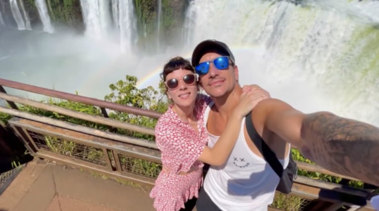 Nico Vázquez y Gimena Accardi compartieron la intimidad de sus vacaciones en las Cataratas de Iguazú