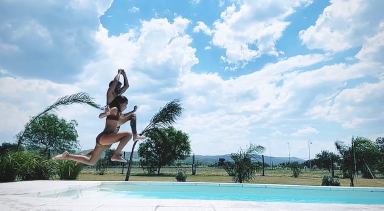 Nicolás Cabré festejó sus 44 años en la pileta con su hija Rufina: “Mi compañerita más hermosa”