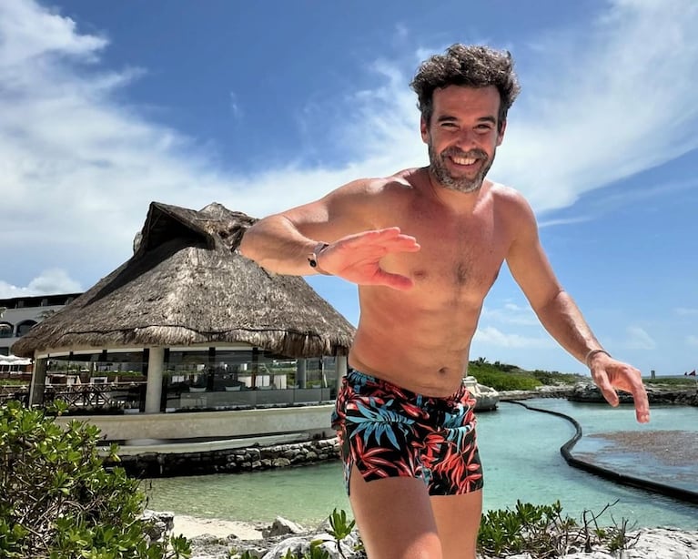 Nicolás Cabré, súper enamorado de Rocío Pardo en la Riviera Maya y “tirando pasos prohibidos”: el video