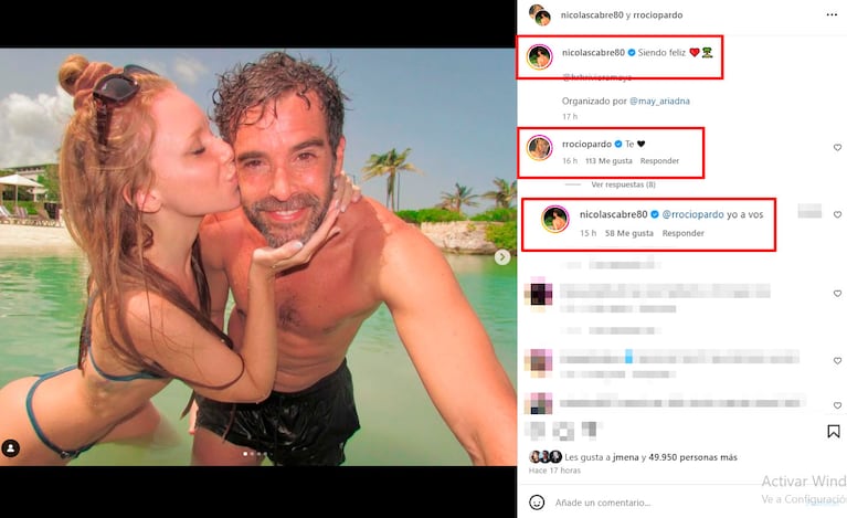 Nicolás Cabré, súper enamorado de Rocío Pardo en la Riviera Maya y “tirando pasos prohibidos”: el video