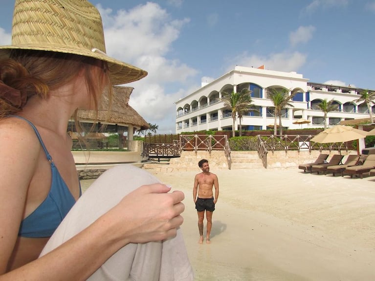 Nicolás Cabré, súper enamorado de Rocío Pardo en la Riviera Maya y “tirando pasos prohibidos”: el video