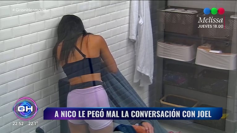 Nicolás de Gran Hermano 2023 se encerró en el baño: tuvo una crisis de llanto y Rosina Beltrán lo contuvo